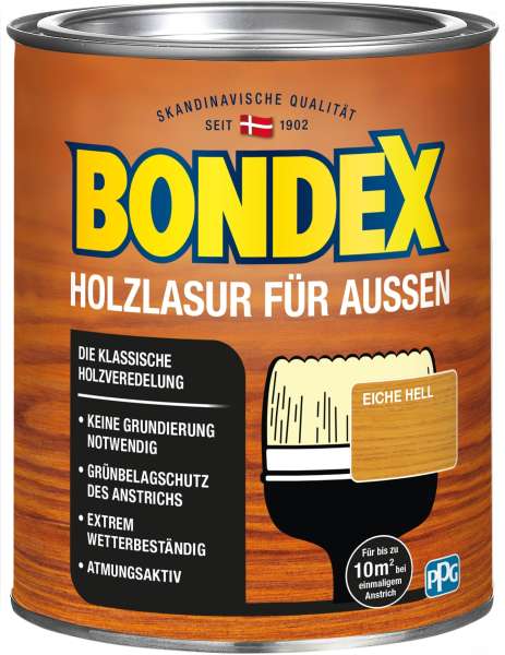 Bondex Holzlasur für Außen Eiche 0,75 l