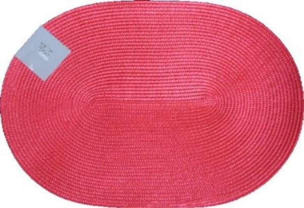Stuco Tischset oval geflochten, Rot