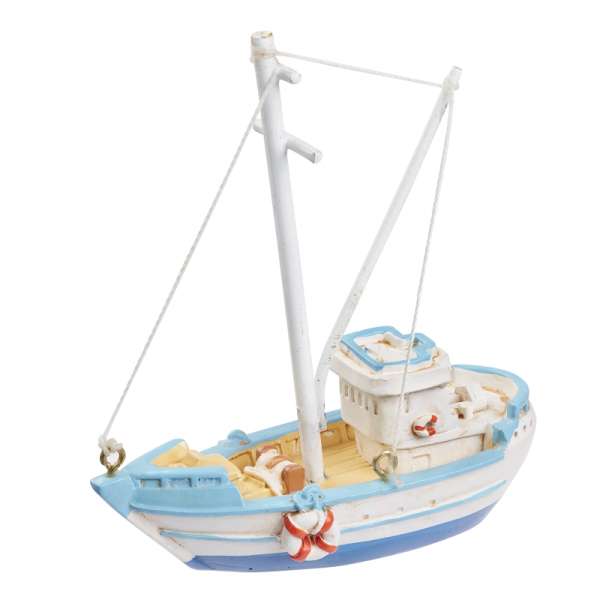Fischerboot hellblau ca. 7,5 cm