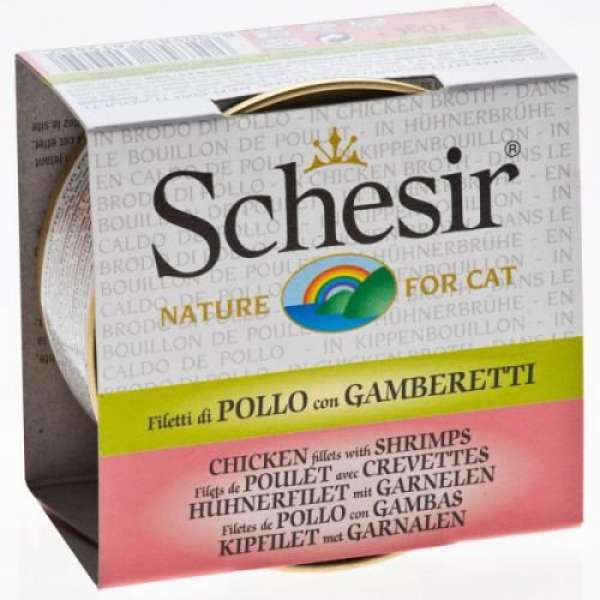 Schesir Cat Brühe Hühnerfilet + Garnelen 70 g