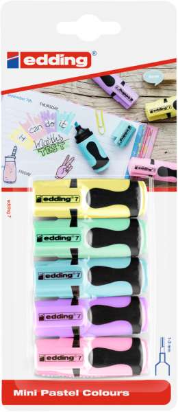 Edding 7 mini pastell Farben sortiert