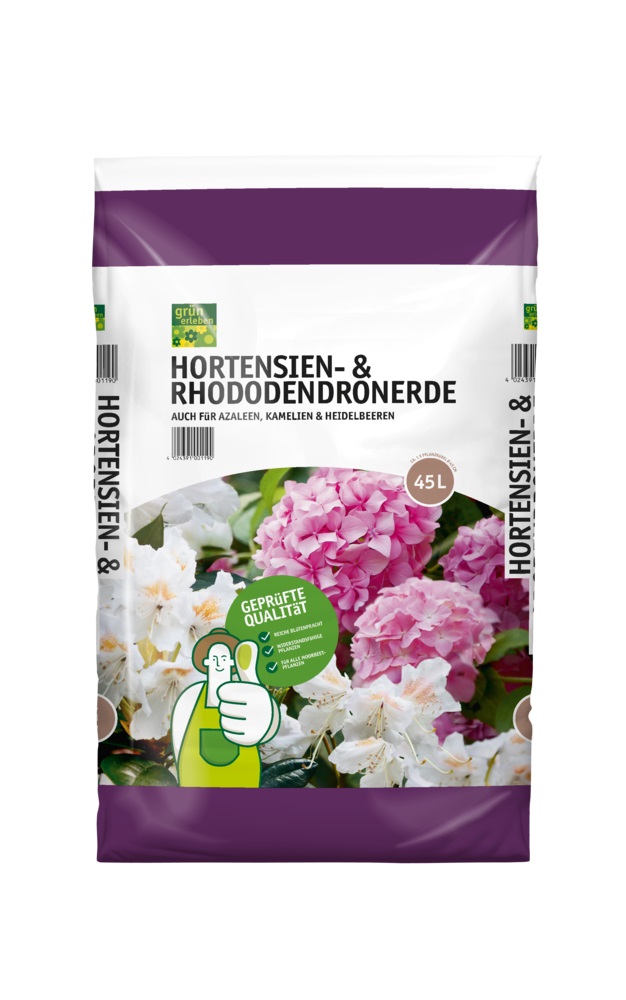 GRN ERLEBEN Hortensien- & Rhododendronerde 45 L | Hortensien- &  Rhododendronerde | Erde | Pflanzenzubehr | Online-Gartencenter