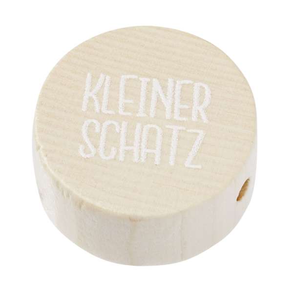 Schnulli-Scheibe Kleiner Schatz 20 x 10 mm natur