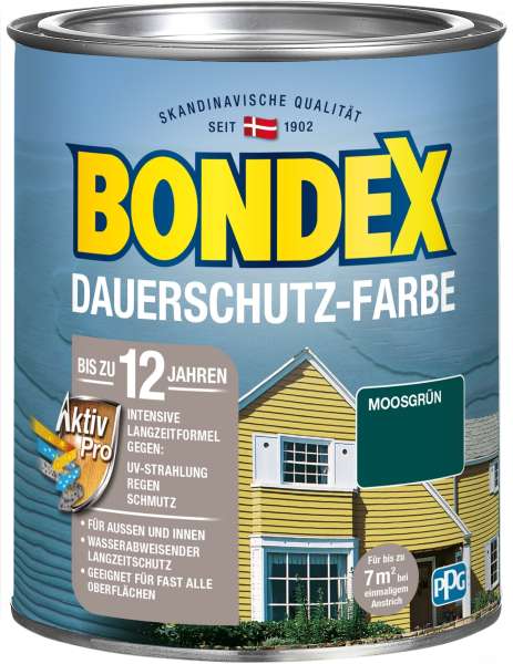 Bondex Dauerschutz-Farbe moosgrün, 750 ml