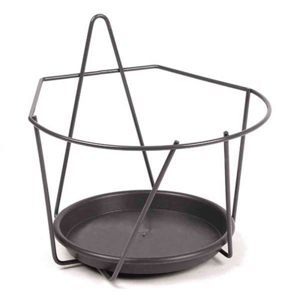 Wand-BLumentopf Halter 22 cm grau