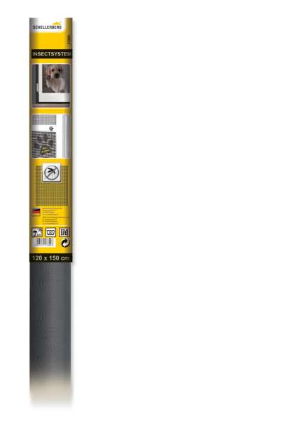 Fiberglas-Fliegengitter MAX PROTECT, 120 x 150 cm, anthrazit