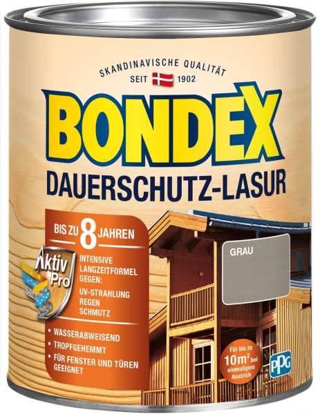 Bondex Dauerschutz-Lasur Grau 0,75 l