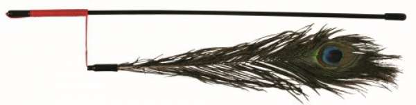Trixie Spielangel mit Pfauenfeder, 47 cm