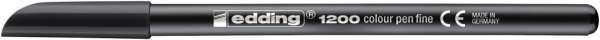 edding 1200 Fasermaler fein schwarz