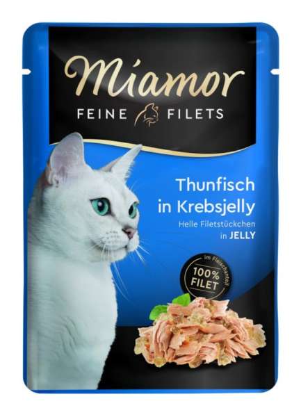 Miamor Feine Filets in Jelly Thunfisch in Krebsjelly, 100 g