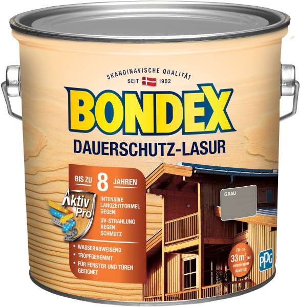 Bondex Dauerschutz-Lasur Grau 2,50 l