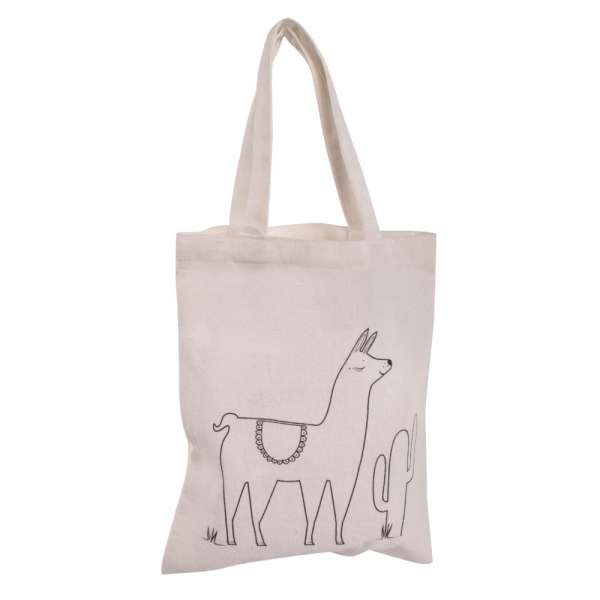 Baumwoll Tasche +Druck Lama
