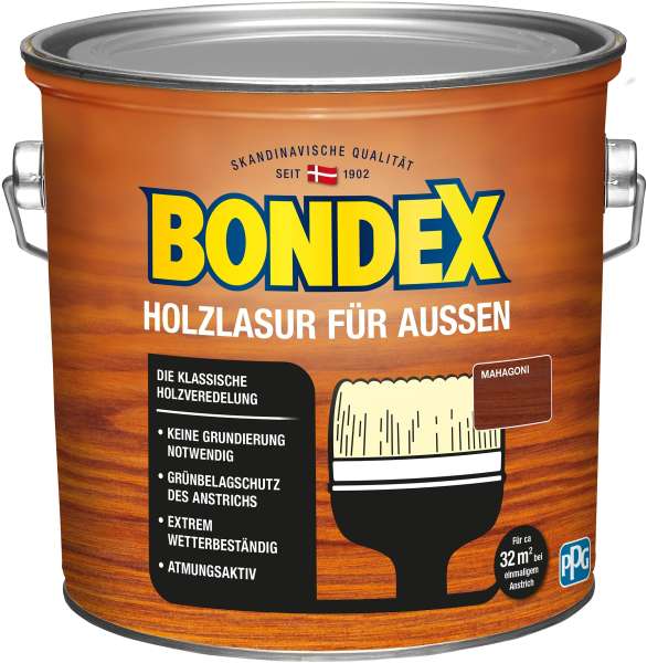Bondex Holzlasur für Außen Mahagoni 2,50 l