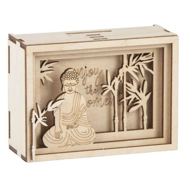 Holz 3D Geschenkbox Enjoy natur