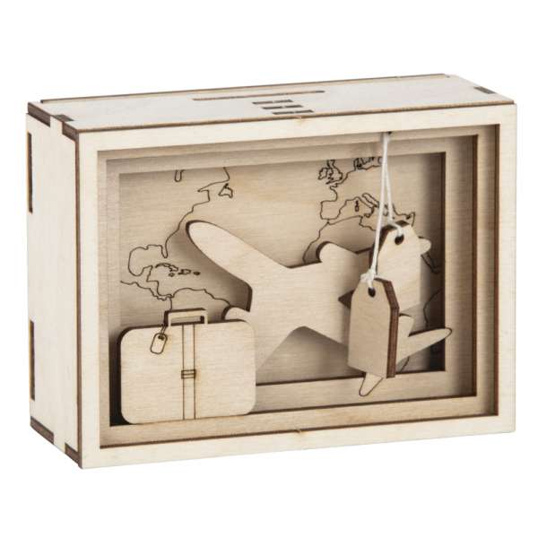 Holz 3D Geschenkbox Journey natur