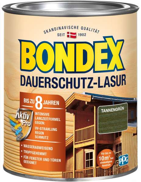 Bondex Dauerschutz-Lasur tannengrün, 750 ml