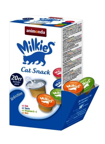 Animonda Milkies Selection, 4 Sorten á 5 Kapseln = 20 Kapseln á 15 g