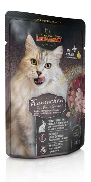 Leonardo Naßfutter 85g Kaninchen+Cranberry