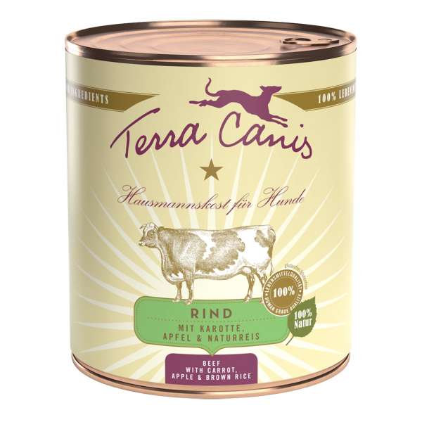 Terra Canis Rind mit Karotte, Apfel und Naturreis, 800 g