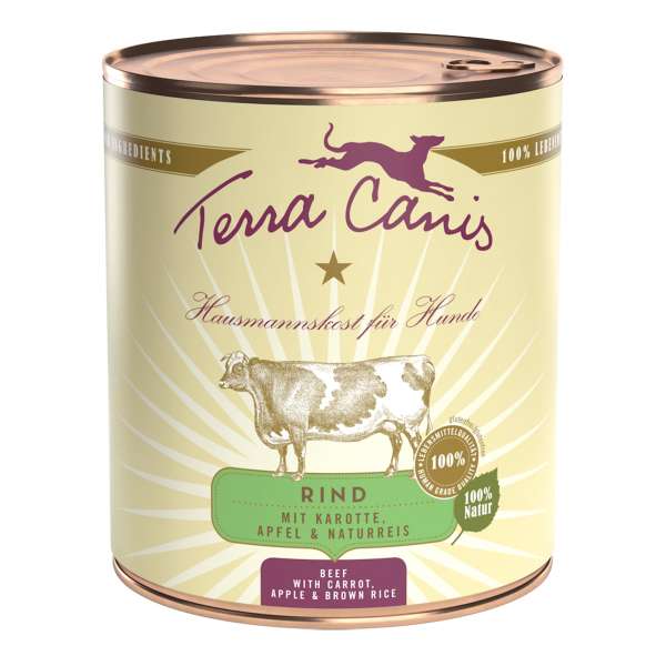 Terra Canis Rind mit Karotte, Apfel und Naturreis, 800 g