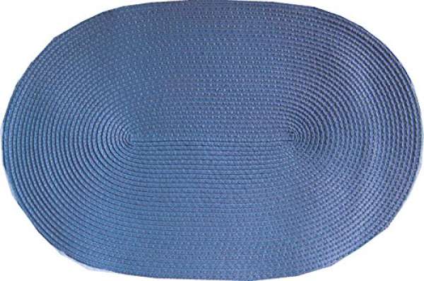 Stuco Tischset oval, bleu