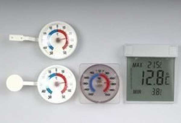 Fenster-Thermometer weiß