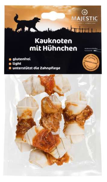 Majestic Kauknoten mit Hühnchen 6 Stück 80g