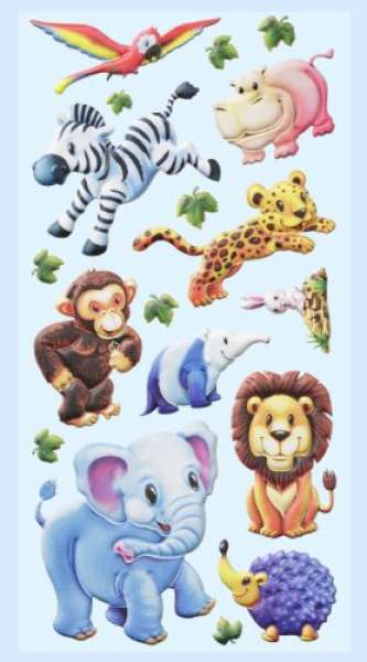 Hobby Fun Softy-Sticker Zootiere-Afrika