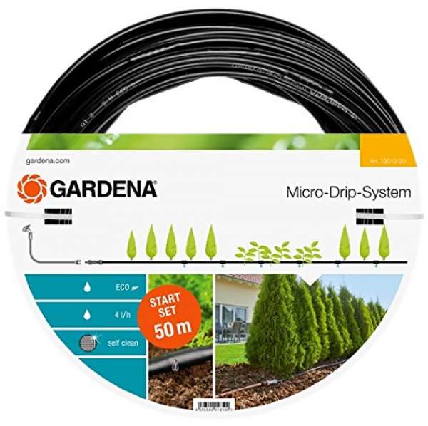 Gardena Micro-Starter Set Pflanzreihe 13013-20 - L, 50m, schwarz