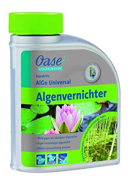 Oase Wasseraufbereiter AquaActiv AlGo Universal 500 ml, silber Biozid