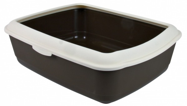 Trixie Katzentoilette Classic mit Rand, braun / creme