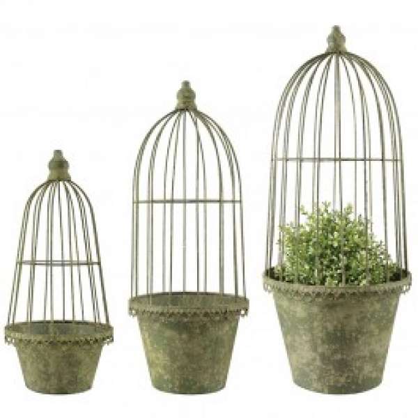Topf Krone Aged Metall 18x16x22cm#