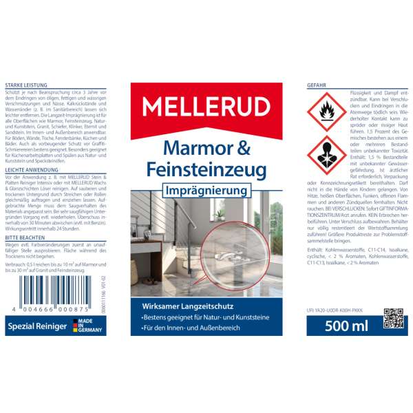 MELLERUD Marmor und Naturstein Imprägnierung 0,5 Liter