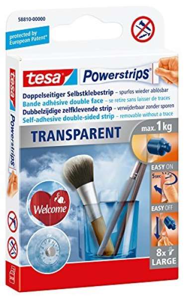 tesa Powerstrips® Strips Transparent LARGE