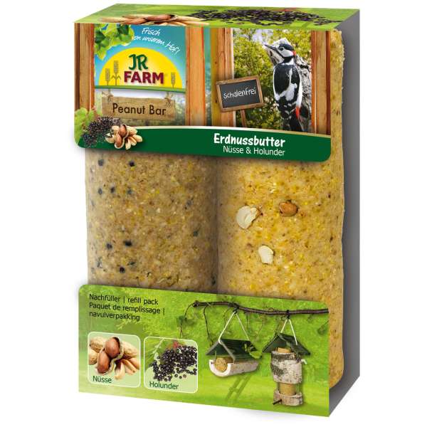 JR FARM Peanut Bar 2er Pack Nüsse & Holunder 700 g