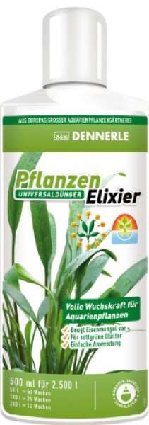Dennerle 2755 Pflanzen Elixier Universaldünger für Aquarienpflanzen, 500 ml