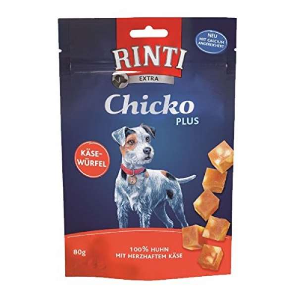 Rinti Chicko Plus 80g Käsewürfel mit Huhn