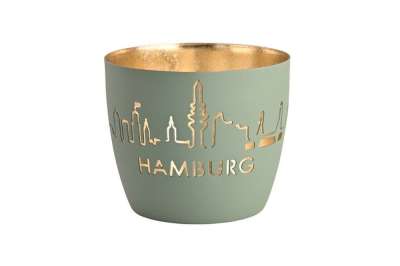 Windlicht 'Carpe Diem' Aus Eisen – Höhe 8,5 Cm, Farbe Sandstone Gold