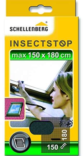 Fliegengitter mit Reißverschluss 150 x 180 cm, anthrazit