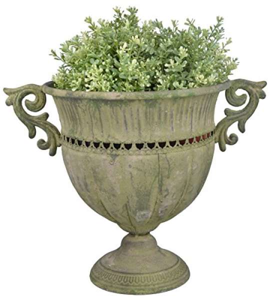 Esschert Aged Metal Grün Vase rund L