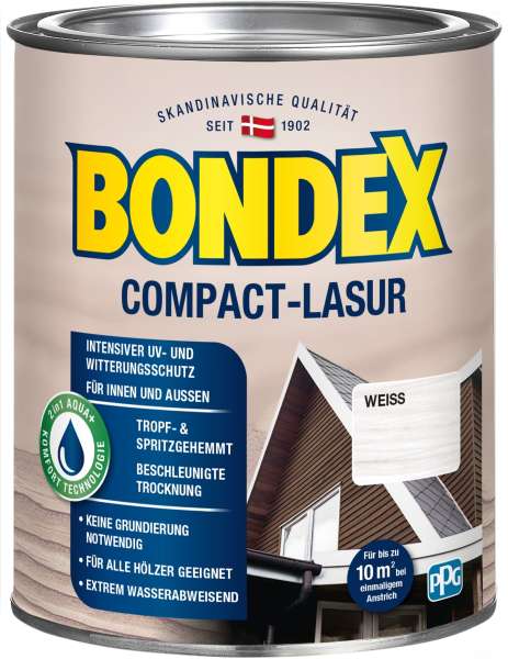 Bondex Compact Lasur Weiss 0,75l