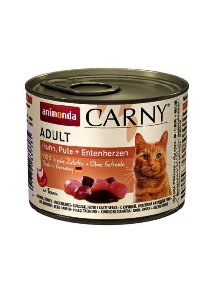 Animonda Katze Carny Huhn+Pute+Entenherz 200g