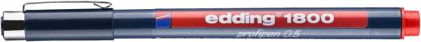 edding 1800 Präzisionsfeinschreiber rot (0.5)