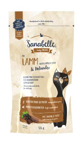 Sanabelle Lamm&Holunder Snack, 55 g