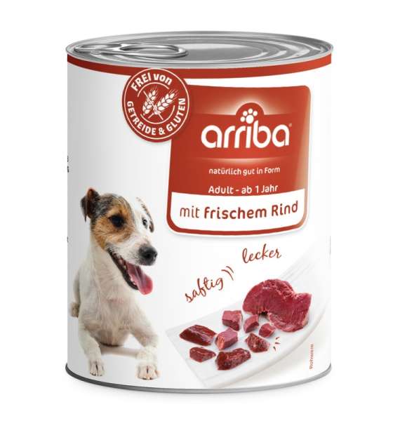 arriba Nassfutter mit Rind 800g
