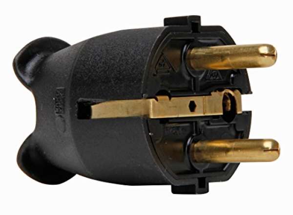 Kopp Schuko-Stecker IP20 schwarz +2 Schutzkontaktsystemen