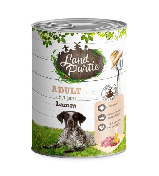 LandPartie Nassfutter Adult mit Lamm 800g