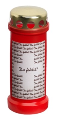 Bolsius Grablicht Kreuz mit Spruch