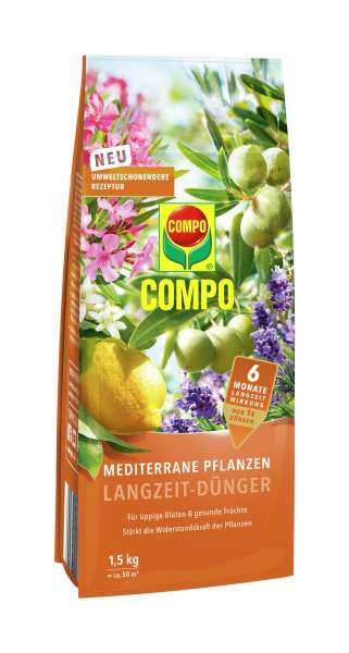 COMPO Mediterrane Pflanzen Langzeit-Dünger 1,5 kg