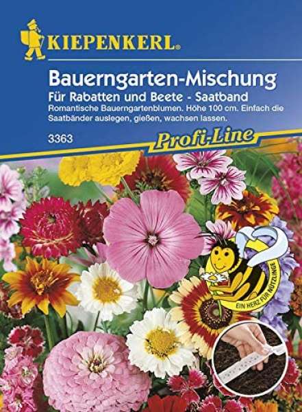 Kiepernkerl, Blumensamen-Mischung Bauerngarten-Samen für Rabatten und Beete, Saatband